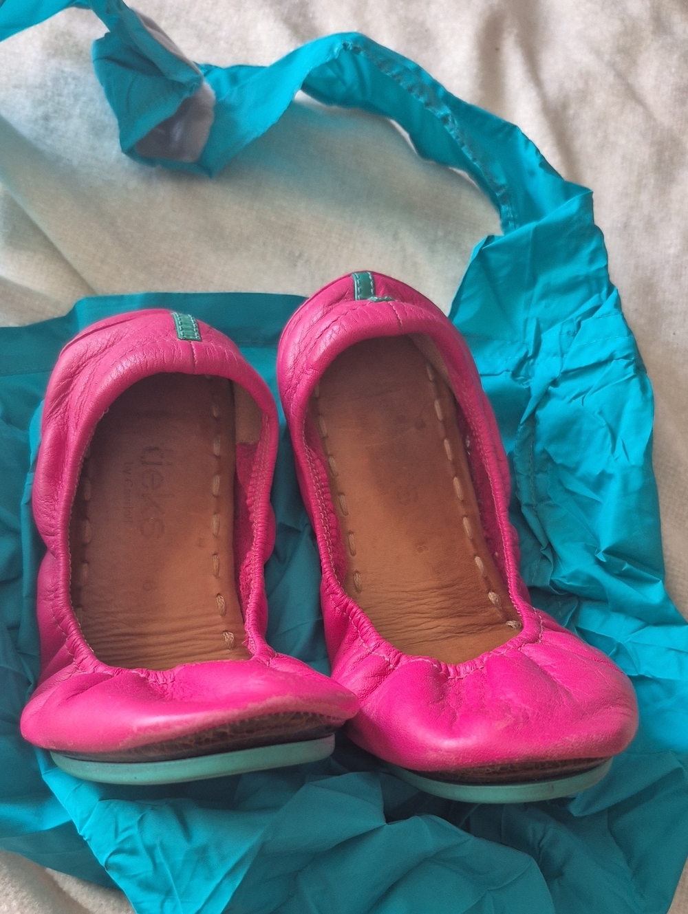 Pink Leather Women’s Ballet Flats